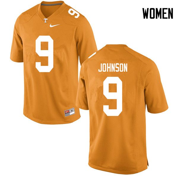 Women #9 Garrett Johnson Tennessee Volunteers College Football Jerseys Sale-Orange
